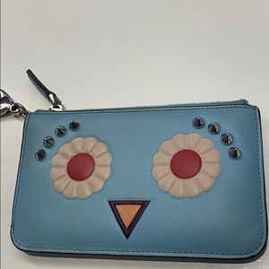 Fendi Blue Keychain Wallet